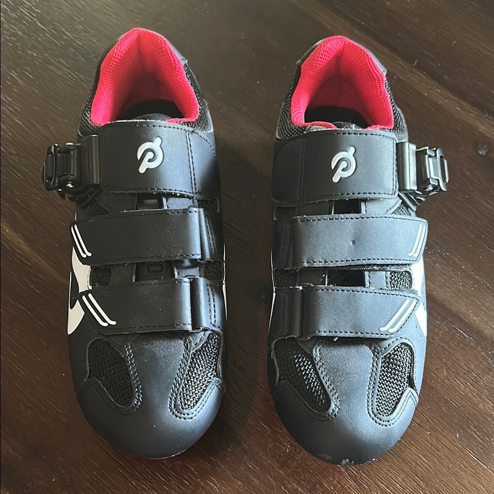 Peloton Cycling Shoes - Black and Red